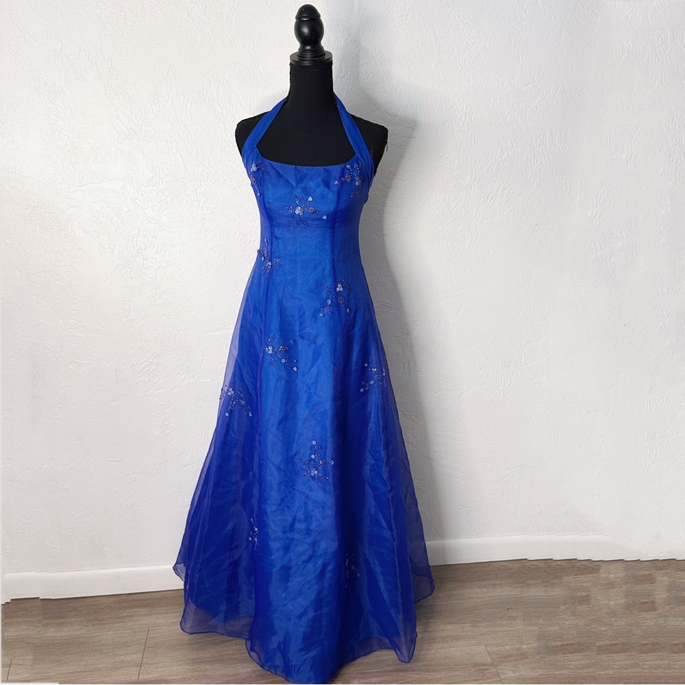 Vintage Zum Zum blue formal dress